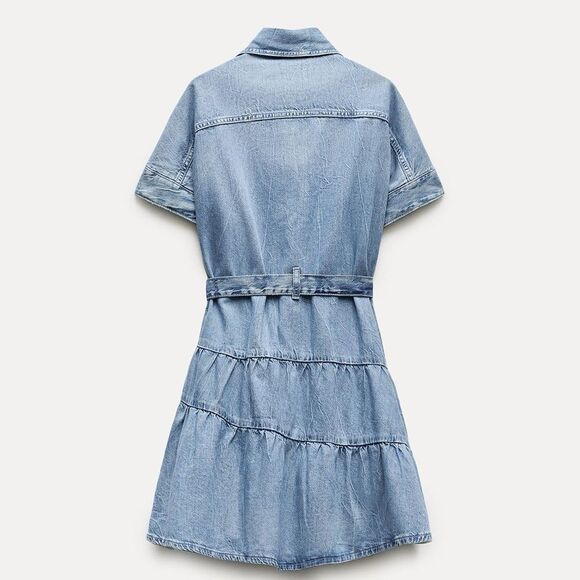 Zara ZW collection denim midi dress NWT - Picture 2 of 6